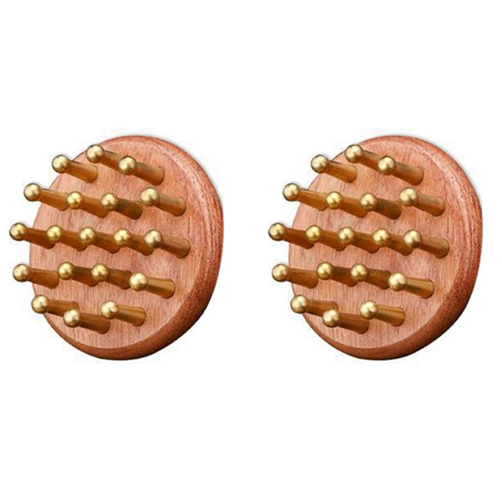 2X Meridian Massage Comb Head Gua Sha Massage Tool Wood Therapy Massage Combs Blood Circulation Scraping Massager