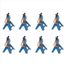Conjunto de 8 Mini Suportes Metálicos para Simulação de Veículos de Escalada RC 1/10, como Caminhões, Carros e Modelos TRX4 e SCX10 - Azul