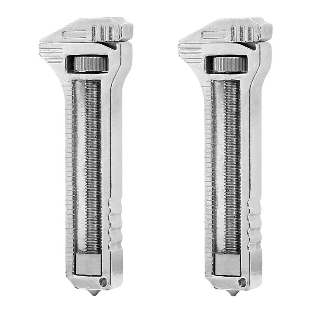 2X Mini Bottle Opener Wrench Rustproof Multi Tool Wrench Adjustable Pry Bar Portable Alloy Multi-Tool Screwdriver Tip 4853316705116