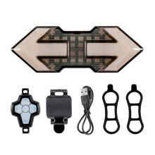 Lampe ArrièRe Bike Sans Fil à Distance Clignotants Feux de VéLo LED Feu ArrièRe Installation Facile PièCes de VéLo Personnelles