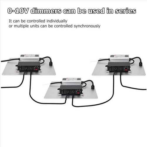 4X DC 0-10V Dimmer Switch Seriesable Sync Controller Rotary ON/Off for 0/1-10V Dimmable LED Drivers Electronic Ballasts 2