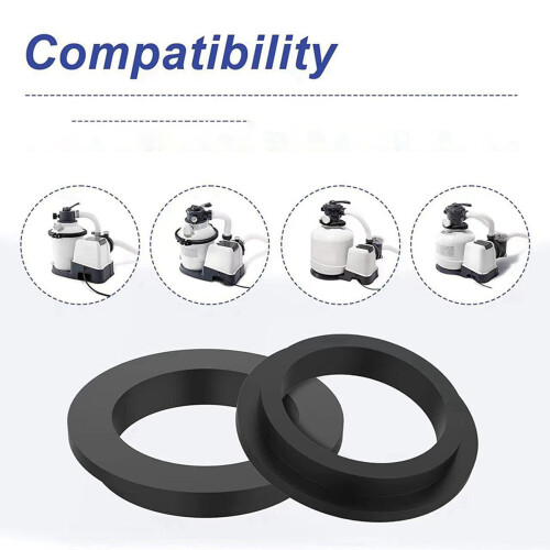 2X 11412 Pool L-Shape O-Ring Gasket Compatible for Sand Filter Pump Motor 1