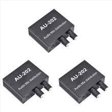 3X AU-202 Stereo-Mixer mit 2 Eingängen und 2 Ausgängen für Kopfhörer, externe Endstufe und separate Lautstärkeregelung