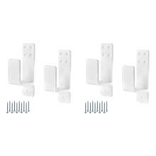 Suportes de porta reforçados para madeira 2x4 (2x4) - Branco