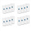 24x Πρίζα τοίχου Cat6 Ethernet 1 θύρας RJ45, θηλυκή σε θηλυκή, Λευκή & Μπλε 1