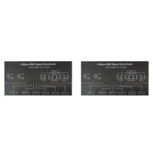 2X AC100V-240V Input DMX512 1 to 4 Hub Signal Repeater Splitter 4 XLR-3 Output Distributor Power Amplifier EU Plug