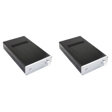 2X Amplifier Housing,LM3886 All Aluminum Amplifier Chassis DIY Audio Amplifier Housing with Power Outlet