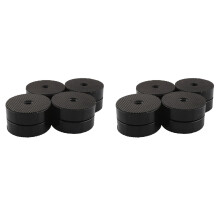 8PCS HiFi Speaker Isolation Feet Cushion Pads Stand Feet 40X23mm Aluminum Vibration Dampener Black