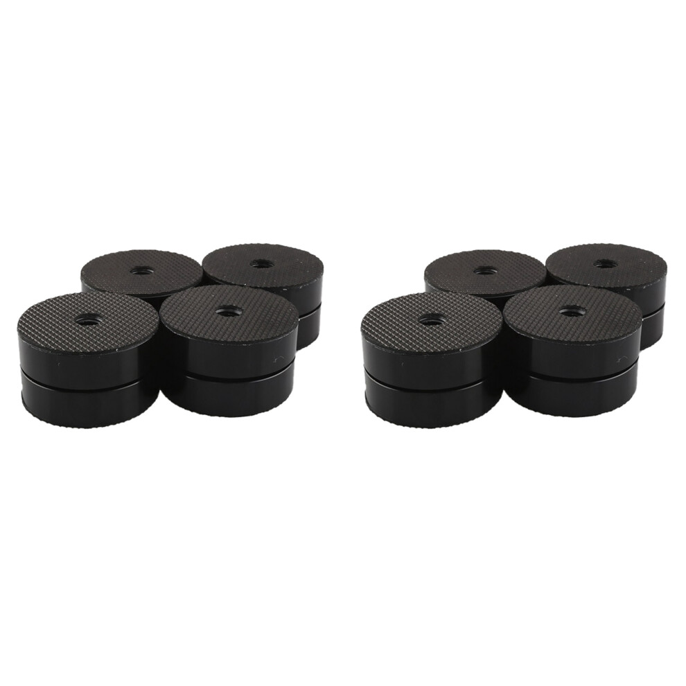 8Pcs Hifi Speaker Isolation Feet Cushion Pads Stand Feet 40X23mm Aluminum Vibration Dampener Black 4853316709633