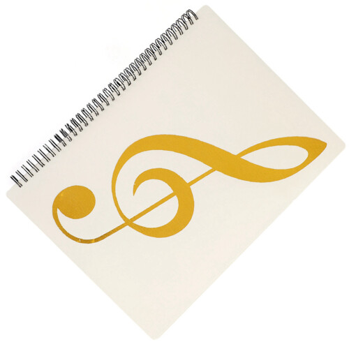 2 pochettes pour partitions, capacité de 60 pages, format lettre A4, inscriptibles et détachables (blanches) 1