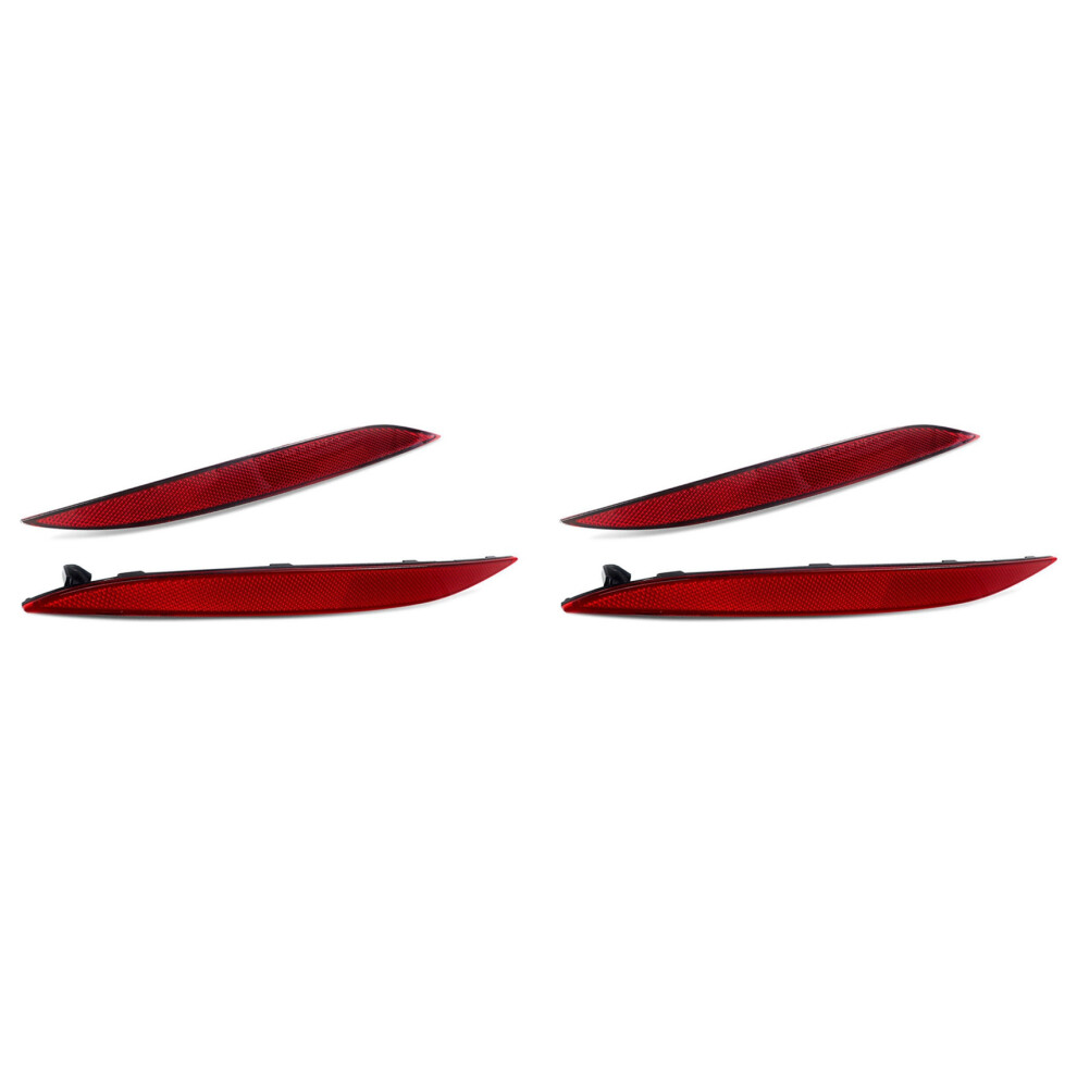 2Pair Left & Right Bumper Reflex Reflector Lamp 1034342-00-C 1034343-00-C For Model X 2016-2023 Red/Light 4853316710011
