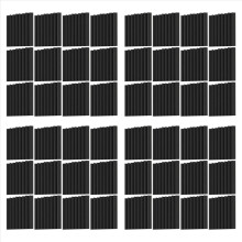 48 stuks zelfklevende akoestische panelen, 1 x 12 x 12 inch geluidsdichte schuimpanelen, voor muziekstudio, speelkamer, slaapkamer (zwart)