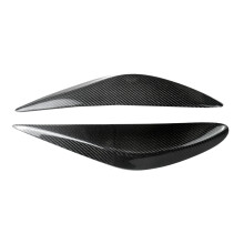 FüR Altima Teana 2013-2015 Trocken Kohle Faser Front Scheinwerfer Lampe Augenbraue Trim Abdeckung Augenlid Formteil Leiste