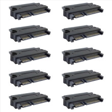 10x SATA 22P 7+15 Stecker auf SATA 22P Buchse Konverteradapter