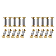 20 Packs Knife Handle Screws Rivets Bolts Fasteners, Gold Hex Flat Head Screws, Knives Maker Screws
