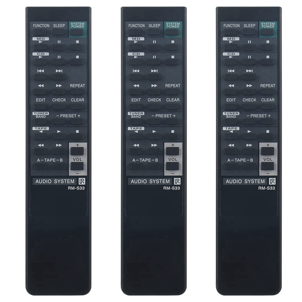 3X RM-S33 Remote Control for System HCDH801 MHC701 MHC-701 MHC-801 MHC-S30 MHC801 MHCS30 STD777ES-image-OPC-PNSD8GF-NEW