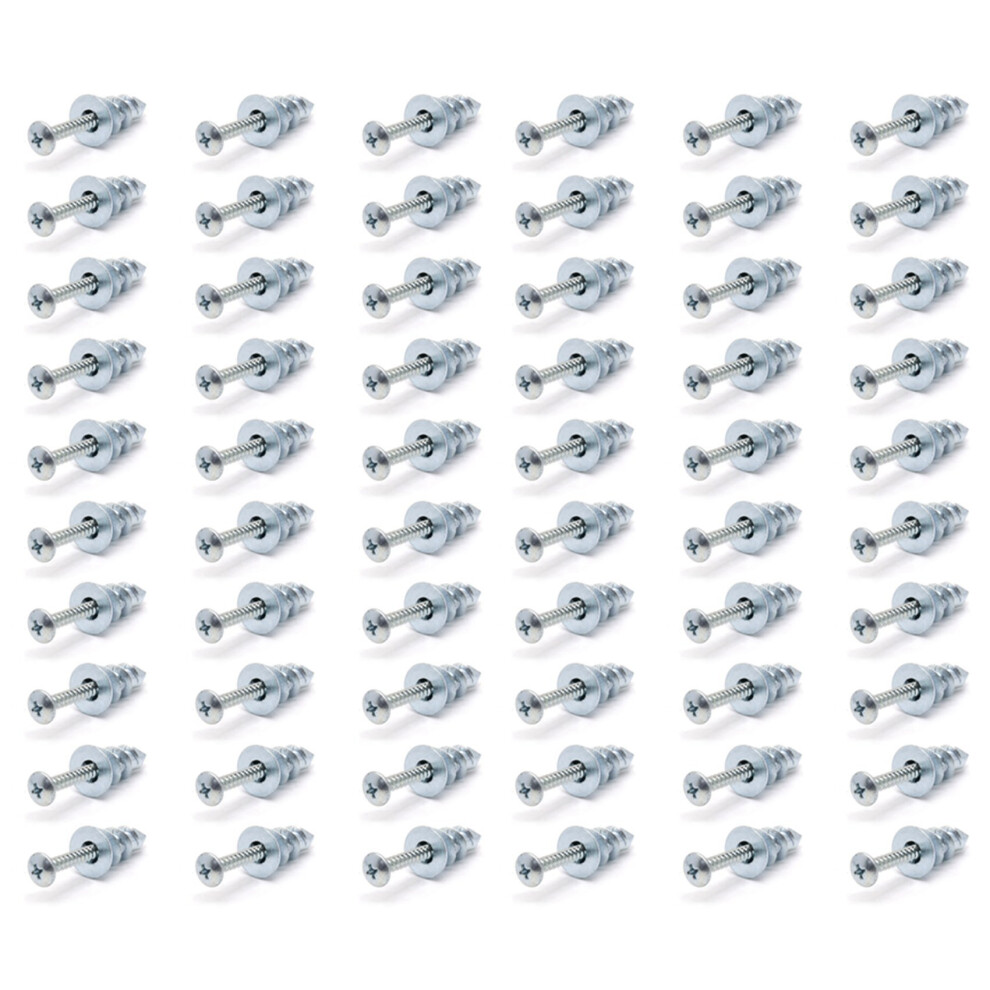 Zinc Self-Drilling Drywall/Hollow-Wall Anchor Kit With Screws (60 Pcs) 4853316710219