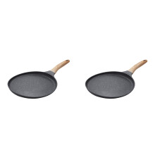 2X Non Stick Crepe Pan, Coating Dosa Pan for Cooking, Flat Skillet for Tortillas, Omelette, Pancake Maker