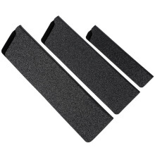 3 Pcs Universal Knife Edge Guard Set ABS Blade Protector with Felt Lining Chef Knife Sheath Black