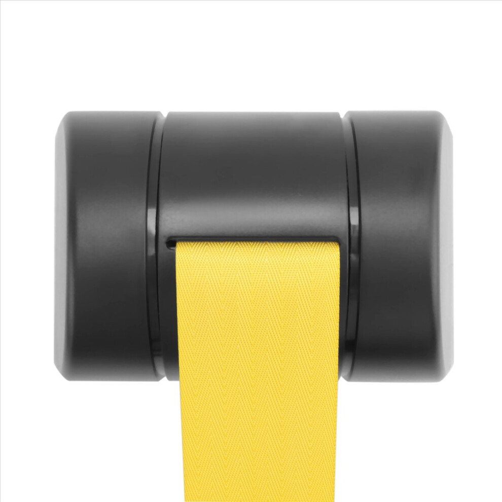 3X 16.4 Ft Magnetic Wall Mount Retractable Belt Barrier, Crowd Control Wall Barrier Fixed Safety Belt With Abs Case 4853316710110