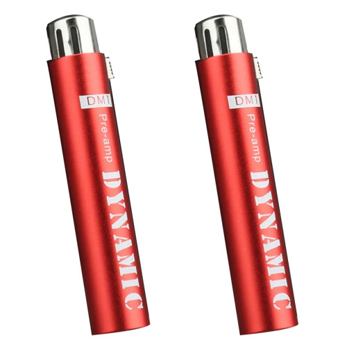 2X Replace for DM1 Dynamic Microphone Preamplifier 28DB Gain Amplifier for Dynamic and Passive Ribbon Microphones,Red
