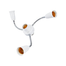 E27 LED-Birnensplitter-Adapter, Verstellbarer Lampenfassungs-Konverter für Home-Office-Ausstellungen, Lampenfassung mit 4 Köpfen