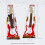 Guitarra de brinquedo de 17 polegadas para crianças, instrumento musical elétrico de 4 cordas, brinquedo eletrônico portátil, C 7