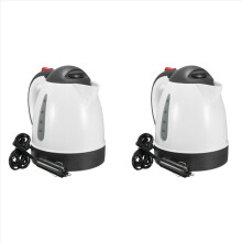 2x Voertuig Vrachtwagen 1000ml Waterkoker Heet Water Verwarming voor Thee Koffie Roestvrij Staal Grote Capaciteit 24V