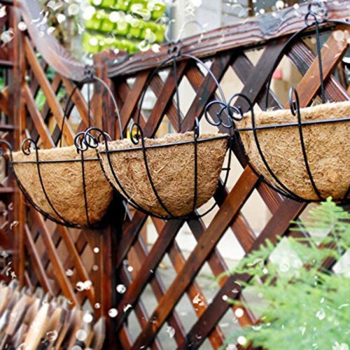 Half Round Coco Liner,Half Circle Wall Planter Fiber Replacement Liners for Hanging Baskets 2Pack 14 Inch 1
