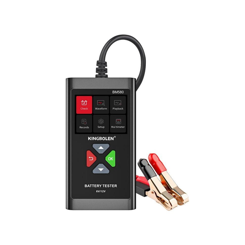 Kingbolen Bm580 Battery Tester 12V 6V Car Battery Charger Tools Start-Up Circut Charging Test Automotive Analyzer 6132123181497