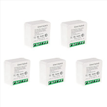 5x Mini Smart WiFi Relais-Schalter, DIY Timer-Lichtschaltermodul Smart Life/Tuya App, drahtlose Fernbedienung