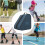 Ice Skate Carrier Breathable Bag, Strap, Sturdy Backpack, Adjustable Shoulder Strap Blue 5