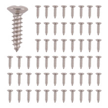 100 stuks slagplaatschroeven voor Fender Strat/Tele elektrische basgitaar zilver
