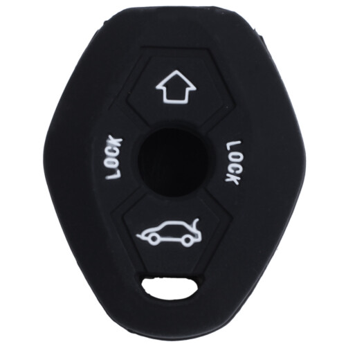 3 Button Remote Key Fob Silicone Case Cover For  E46 E39 E63 E36 E81X5 Z3 Z4, Black 2
