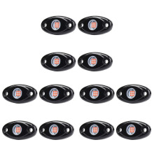 12 Pods LED Rock Lights Kit Waterproof Underglow LED Neon Trail Rig Lights for Jeep Truck ATV Raptor Offroad Boat-Red
