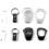 Car Key Chain Case Shell Ring Cover Protector Holder for   JK 2008-2017 for  Compass 2008-2015  2011-2015, Black 9