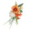 Elegante Brautjungfern-Corsage,-Champagnerorange Cornate 1