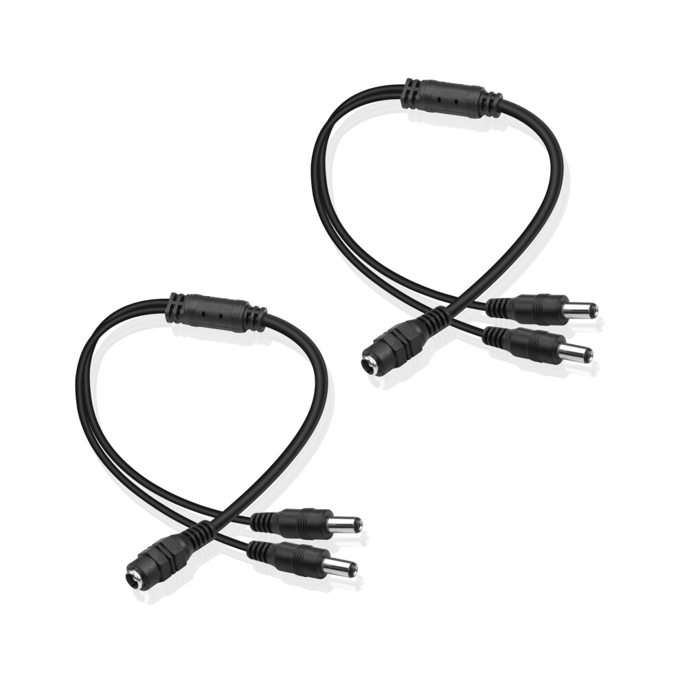Dc Power Extension Cable 5.5Mm X 2.1Mm Y Splitter 1 Female To 2 Male For Cctv Cameras Dvr 2Pcs 9001264102470