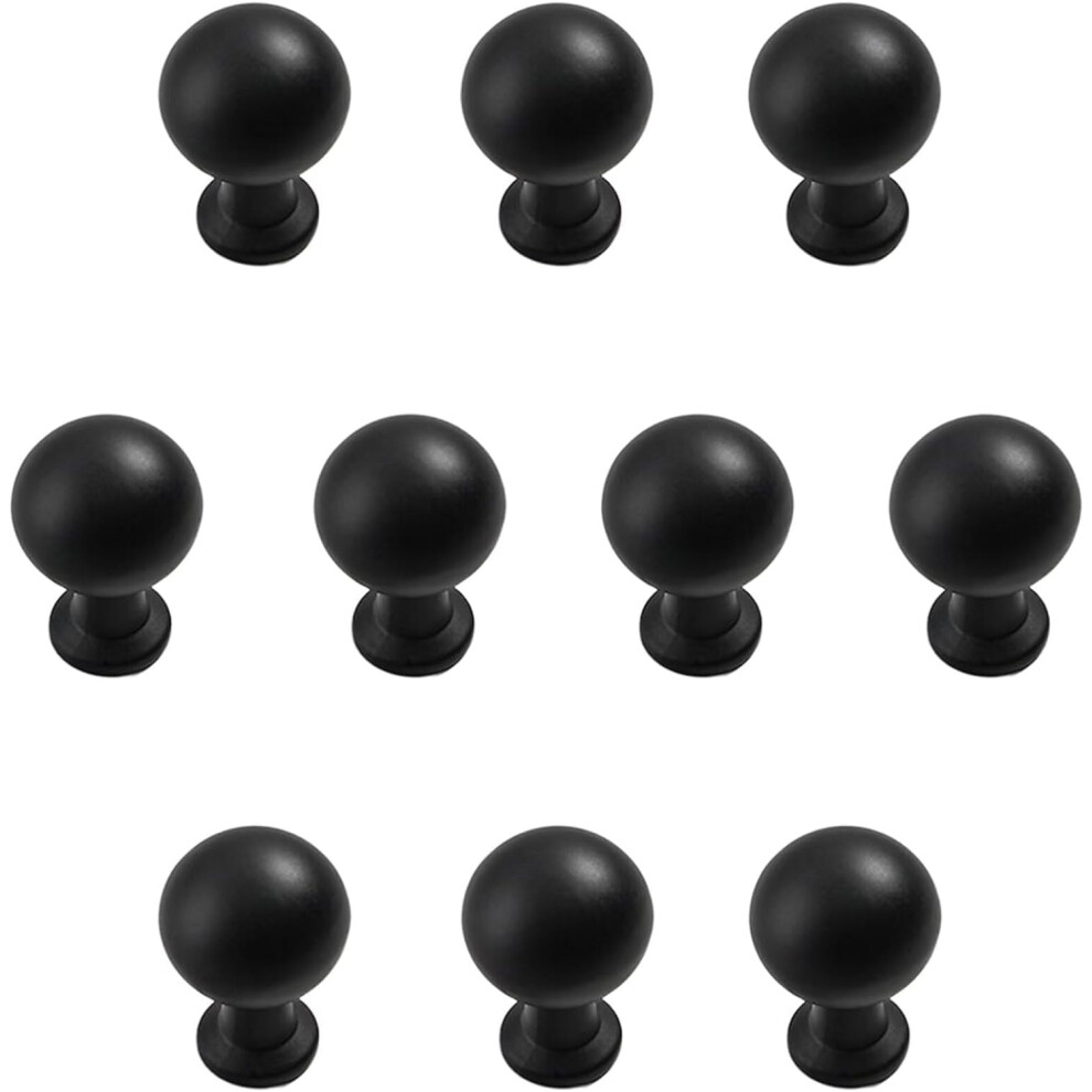 Black Single Hole Cabinet Pull Handles 10 Pack Zinc Alloy 192Mm Modern Kitchen Drawer Handles 9001264102616