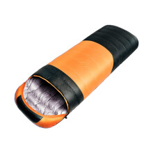 Comfortable lightweight sleeping bag for adults warm down Orange One Size