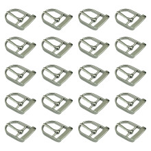 20 Stück robuste Gürtelschnalle aus Metall, 19 mm,-Silber