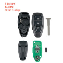 Car Remote Key 3 Buttons Fit For Focus C-Max Mondeo Fiesta B-Max 433Mhz