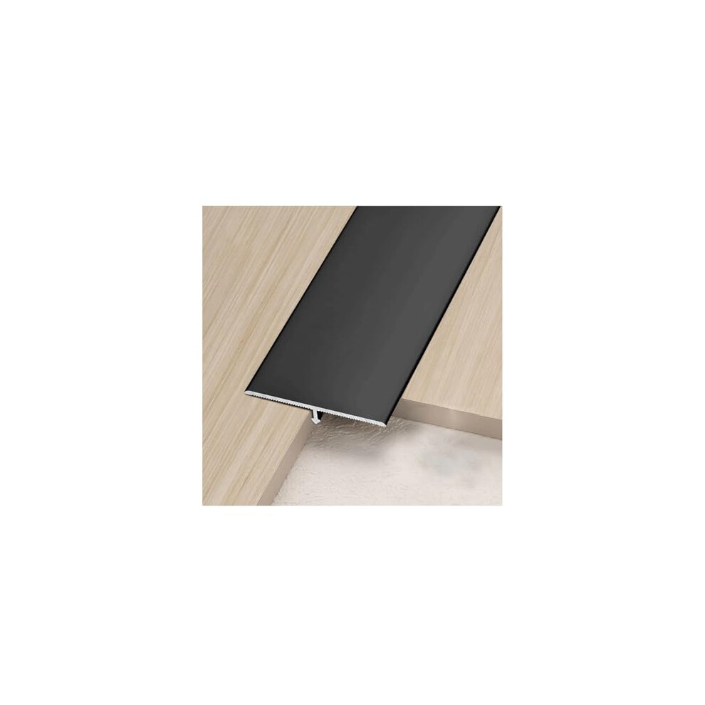 8.8Ft Aluminum Floor Transition Strip T Molding Seamless Waterproof Tile And Laminate Divider, Black 1.5Cm 9426802917437