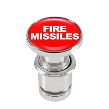 Fire Missile Car Cigarette Lighter Plug with Waterproof Aluminum Alloy Cover, Universal 12V Fit Red