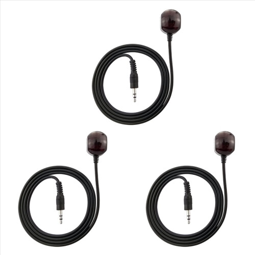 3pcs 3.5mm 38KHz Infrared IR Remote Control Receiver Extender Extension Cable for Set Box