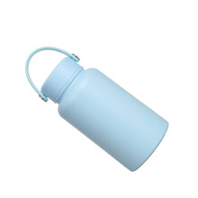 Sportflasche aus rostfreiem Stahl mit großem-Himmelblau