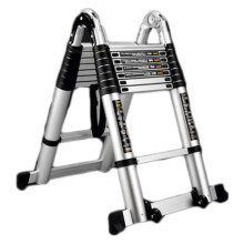 18ft Telescoping Aluminum Extension Ladder 330lb Capacity Foldable NonSlip for Home Outdoor