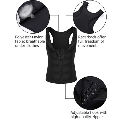 Αδυνάτισμα Body Shaper για άνδρες Συμπιεστικό φανελάκι με φερμουάρ Ρυθμιζόμενο 2