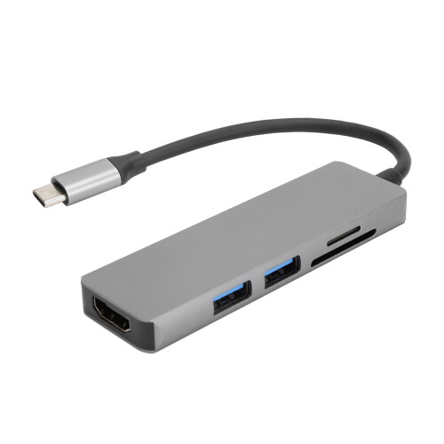 Σταθμός σύνδεσης 5 σε 1 Κόμβος επέκτασης USB-C HDMI4K SD TF Reader Θύρες USB υψηλής ταχύτητας