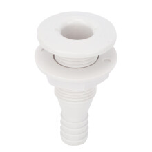 Conector pasacascos de plástico ABS para instalaciones en yates, conector blanco de grado marino resistente a productos químicos y agua salada con